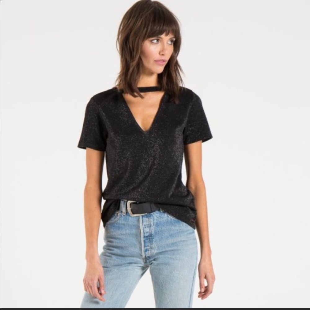 N: PHILANTHROPY: Metallic Black Faith Tee